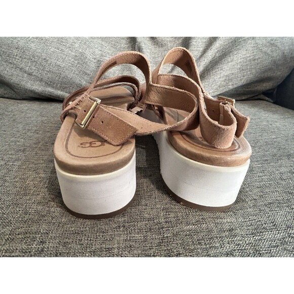 UGG Braelynn Rosegold Womens Size 10 Patent Metallic Platform Sandal - Picture 3 of 12